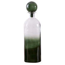 Load image into Gallery viewer, Adorno botella de vidrio verde 33cm