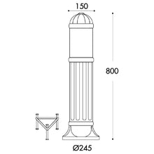 Load image into Gallery viewer, Bolardo Sauro gris 80cm IP55