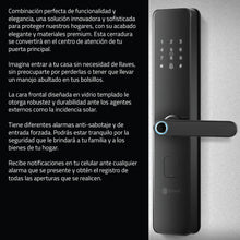 Load image into Gallery viewer, Cerradura manija WiFi Defender black con 5 modos apertura