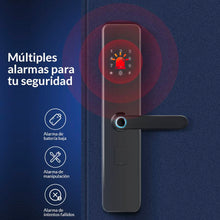 Load image into Gallery viewer, Cerradura manija WiFi Defender black con 5 modos apertura