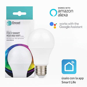 Foco led WiFi smart dimerizable E27 RGB