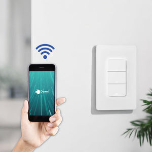 Interruptor WiFi triple blanco compatible con Alexa y Google