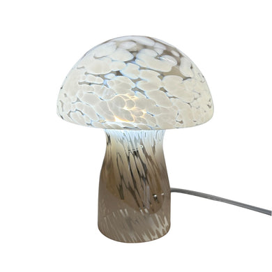 Lámpara de mesa Mushroom de vidrio ambar c/foco 3CCT