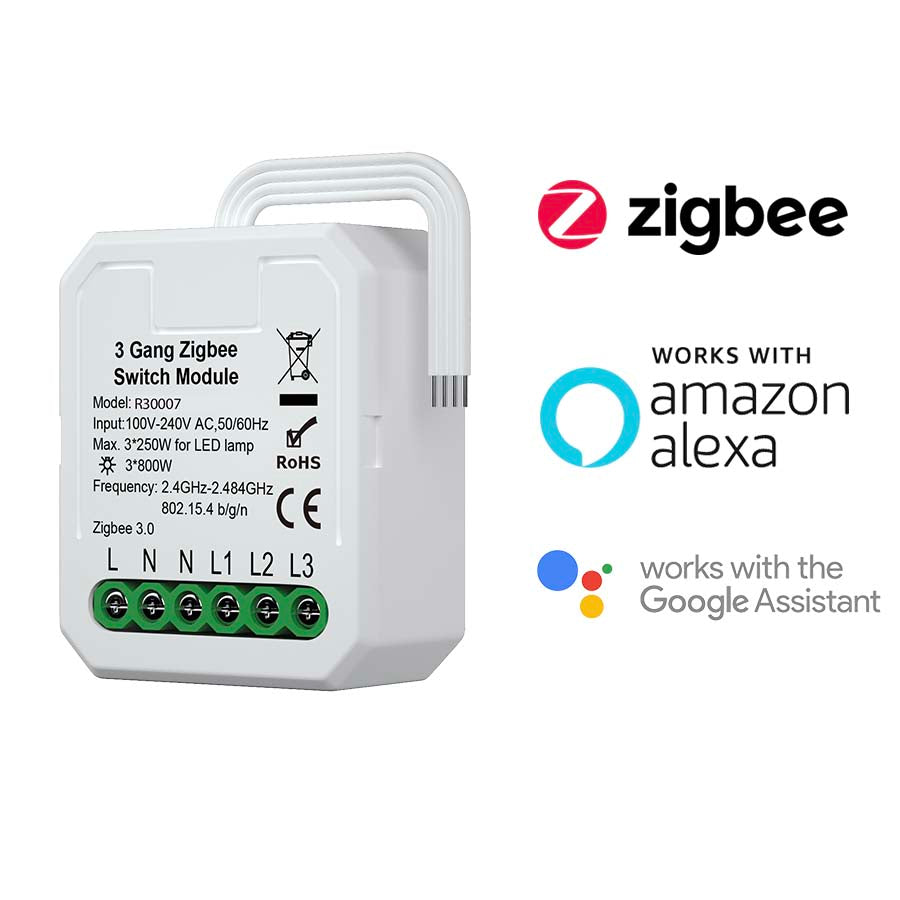 Módulo remoto Zigbee 3 canales ON/OFF Dexel Pro