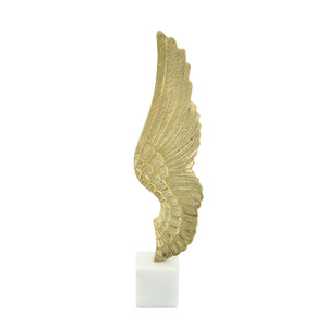 METAL 19"H WING ON STAND GOLD