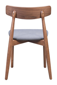 Newman Dining Chair (Set of 2) Walnut & Gray