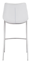Load image into Gallery viewer, Magnus Bar Chair (Set of 2) White &amp; Silver