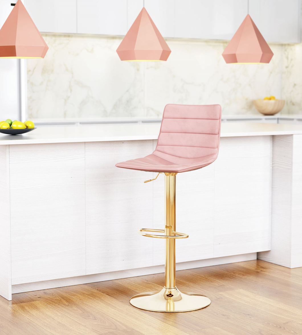 Prima Bar Chair Pink & Gold