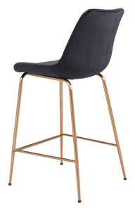 Tony Counter Chair Black & Gold
