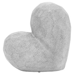 11" SCRATCHED HEART DECO SILVER - Versatile Home