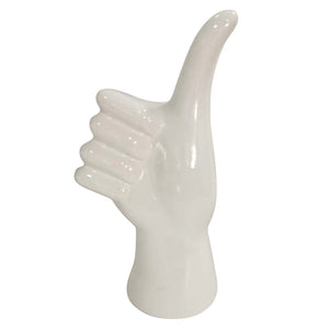 6"H THUMBS UP TABLE DECO WHITE - Versatile Home