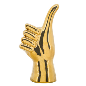6"H THUMBS UP TABLE DECO GOLD