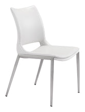 Load image into Gallery viewer, Ace Dining Chair (Set of 2) White &amp; Silver - Versatile Home