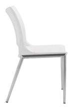 Load image into Gallery viewer, Ace Dining Chair (Set of 2) White &amp; Silver - Versatile Home