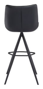 Aki Bar Chair (Set of 2) Black - Versatile Home