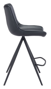 Aki Counter Chair (Set of 2) Black - Versatile Home