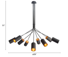 Load image into Gallery viewer, Ambition Ceiling Lamp Black - Versatile Home
