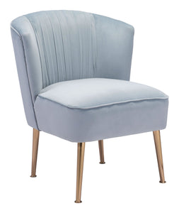 Andes Accent Chair Blue & Gold - Versatile Home