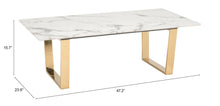 Load image into Gallery viewer, Atlas Coffee Table White &amp; Gold - Versatile Home