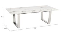 Load image into Gallery viewer, Atlas Coffee Table White &amp; Silver - Versatile Home