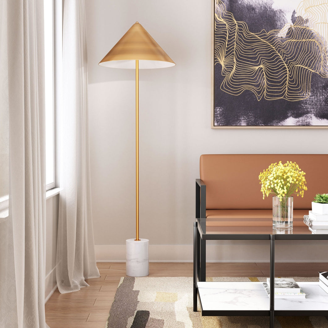 Bianca Floor Lamp Gold & White - Versatile Home