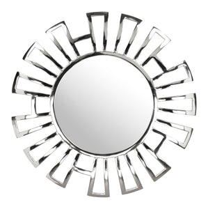 Calmar Round Mirror Aluminum - Versatile Home