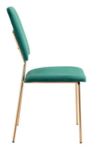 Load image into Gallery viewer, Chloe Dining Chair (Set of 2) Green &amp; Gold - Versatile Home