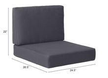 Load image into Gallery viewer, Cosmopolitan Arm Chair Cushion Dark Gray - Versatile Home