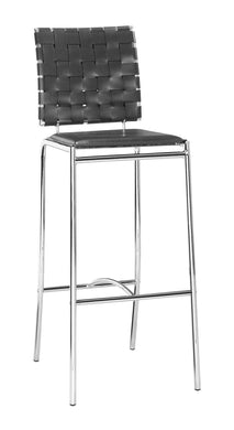 Criss Cross Bar Chair (Set of 2) Black - Versatile Home
