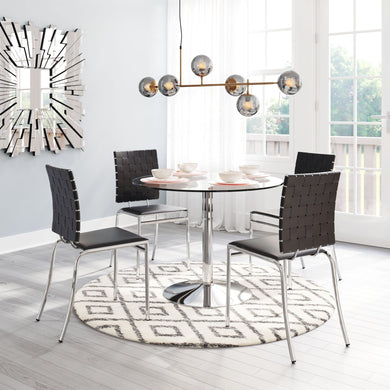 Criss Cross Dining Chair (Set of 4) Black - Versatile Home