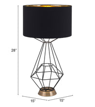 Load image into Gallery viewer, Delancey Table Lamp Black - Versatile Home