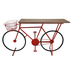 BICYCLE CONSOLE TABLE RED