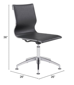 Glider Conference Chair Black - Versatile Home