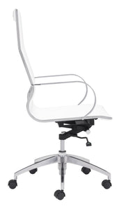 Glider High Back Office Chair White - Versatile Home