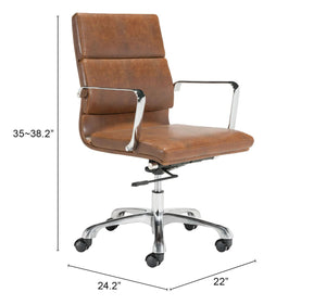 Ithaca Office Chair Vintage Brown - Versatile Home