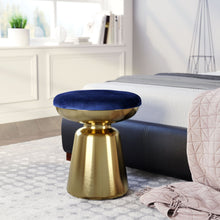 Load image into Gallery viewer, Juniper Side Stool Blue &amp; Gold - Versatile Home