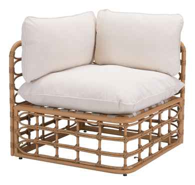 Kapalua Corner Chair Beige & Natural - Versatile Home