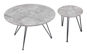 Kerris Coffee Table Set Gray & Black - Versatile Home