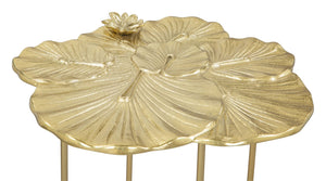 Lotus Side Table Gold - Versatile Home