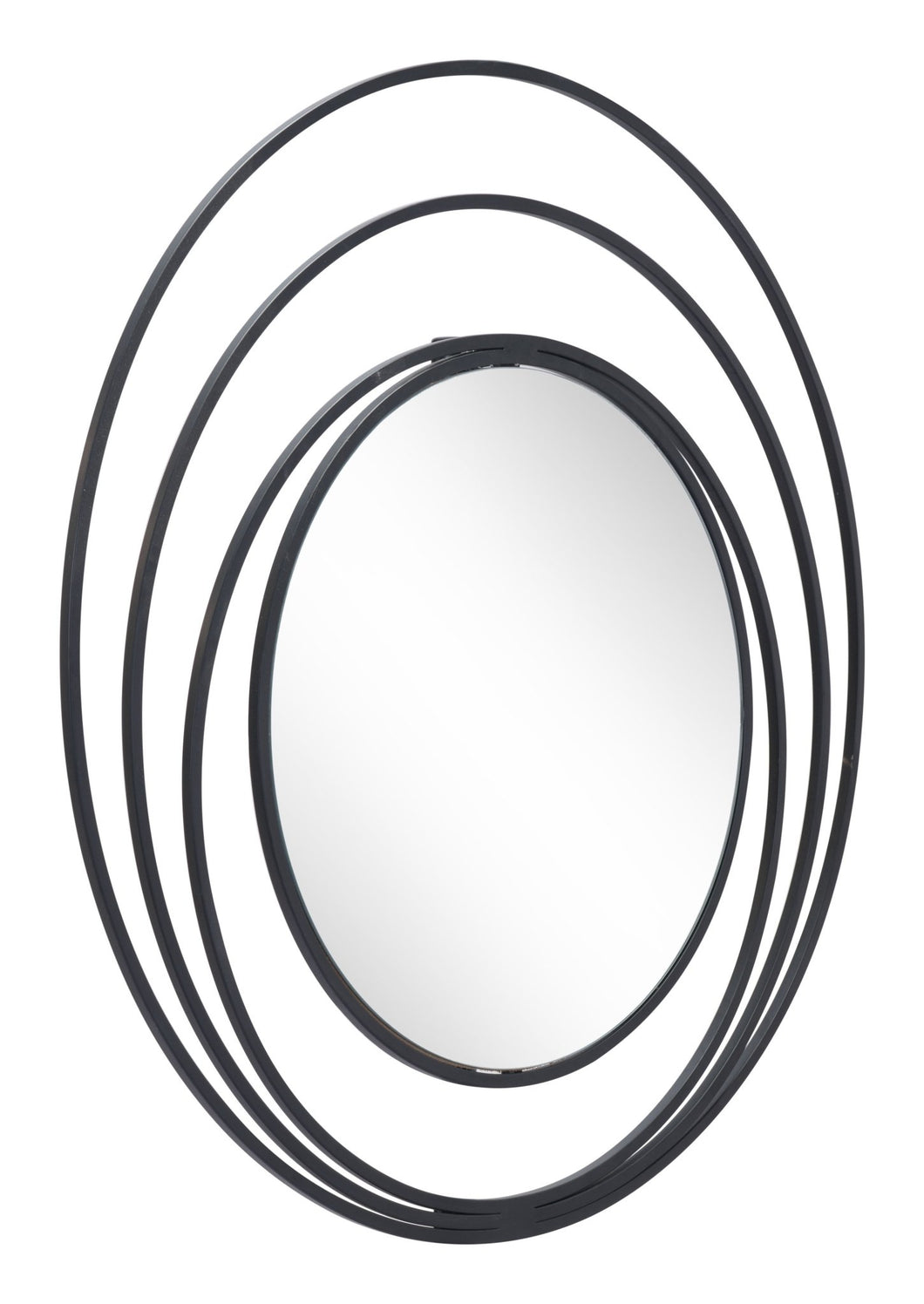 Luna Round Mirror Black - Versatile Home