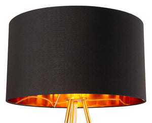 Mariel Floor Lamp Black & Gold - Versatile Home