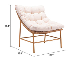 Merilyn Accent Chair Beige & Natural - Versatile Home
