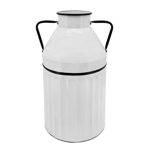 METAL 24"H MILK BUCKET WHITE - Versatile Home