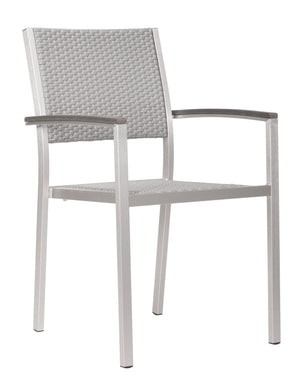 Metropolitan Arm Chair (Set of 2) Brushed Aluminum - Versatile Home