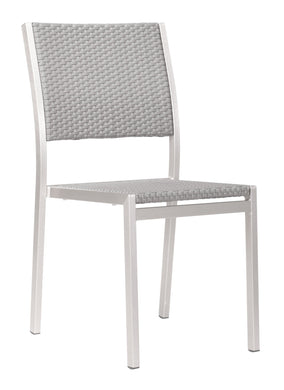 Metropolitan Armless Chair (Set of 2) Brushed Aluminum - Versatile Home