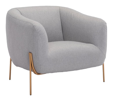 Micaela Arm Chair Gray & Gold - Versatile Home