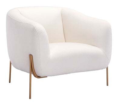 Micaela Arm Chair Ivory & Gold - Versatile Home