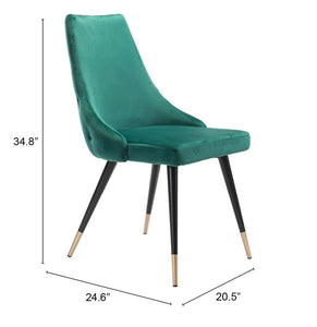 Piccolo Dining Chair (Set of 2) Green - Versatile Home