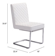 Load image into Gallery viewer, Quilt Armless Dining Chair (Set of 2) White - Versatile Home