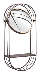 Saroni Mirror Shelf Gray - Versatile Home